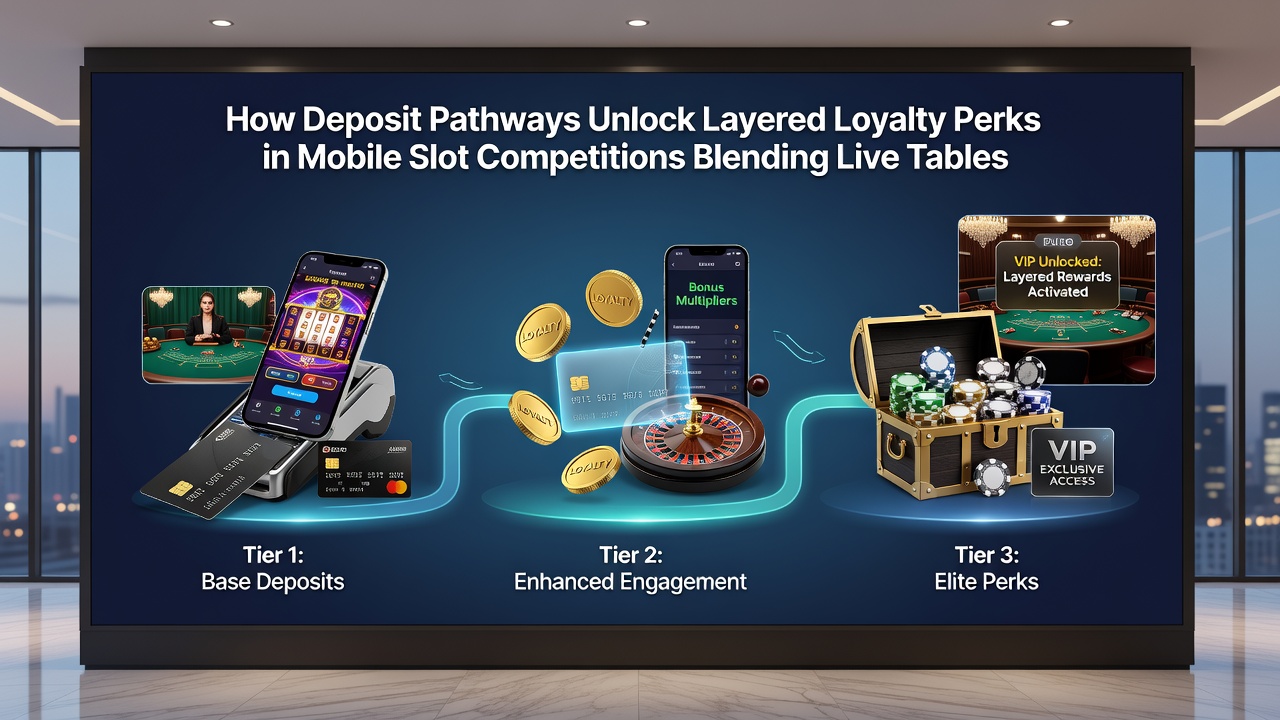 Darstellung von Loyalty-Perks und mobilen Turnierstrukturen mit progressiven Preisen