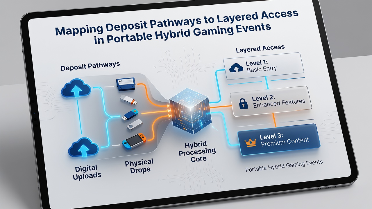 Darstellung von Einzahlungspfaden und gestaffeltem Zugang in mobilen hybriden Gaming-Events