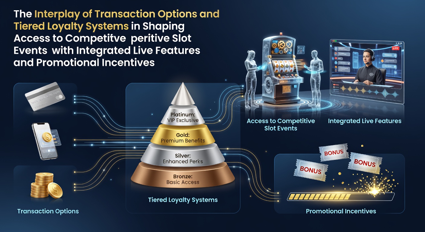 Illustration von Transaktionsoptionen und Treuesystemen in Slot-Events mit Live-Integration